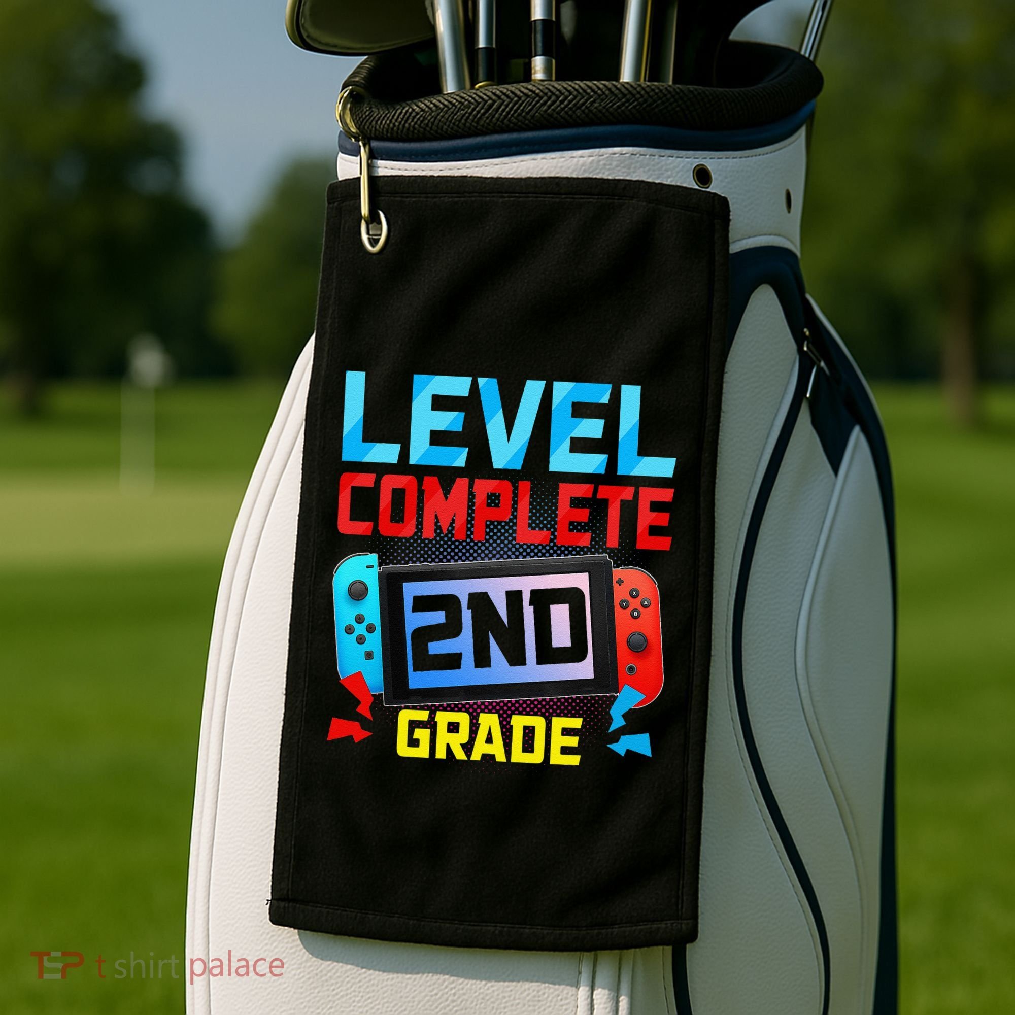 Level Complete 2nd Grade Video Game Last Day Of School Golf Towel