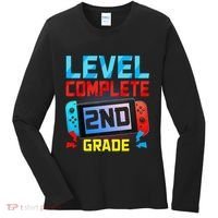 Level Complete 2nd Grade Video Game Last Day Of School Women's Long Sleeve Shirt thumb 0