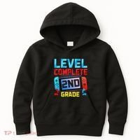 Level Complete 2nd Grade Video Game Last Day Of School Kids Hoodie thumb 0