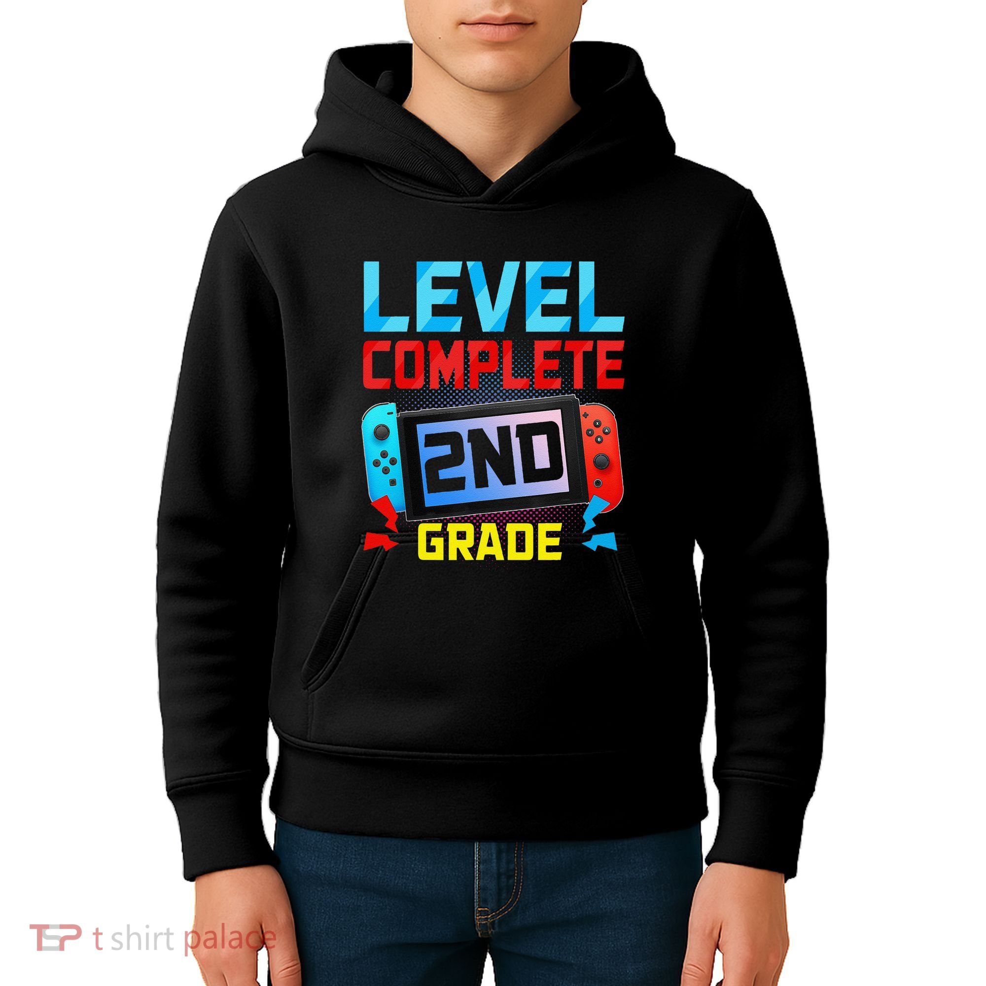 Level Complete 2nd Grade Video Game Last Day Of School Kids Hoodie