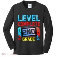 Level Complete 2nd Grade Video Game Last Day Of School Kids Long Sleeve Shirt thumb 0