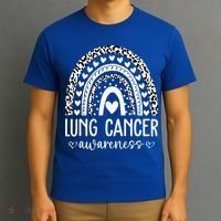 Lung Cancer Awareness We Wear White Lung Cancer Suuport T-Shirt thumb 3
