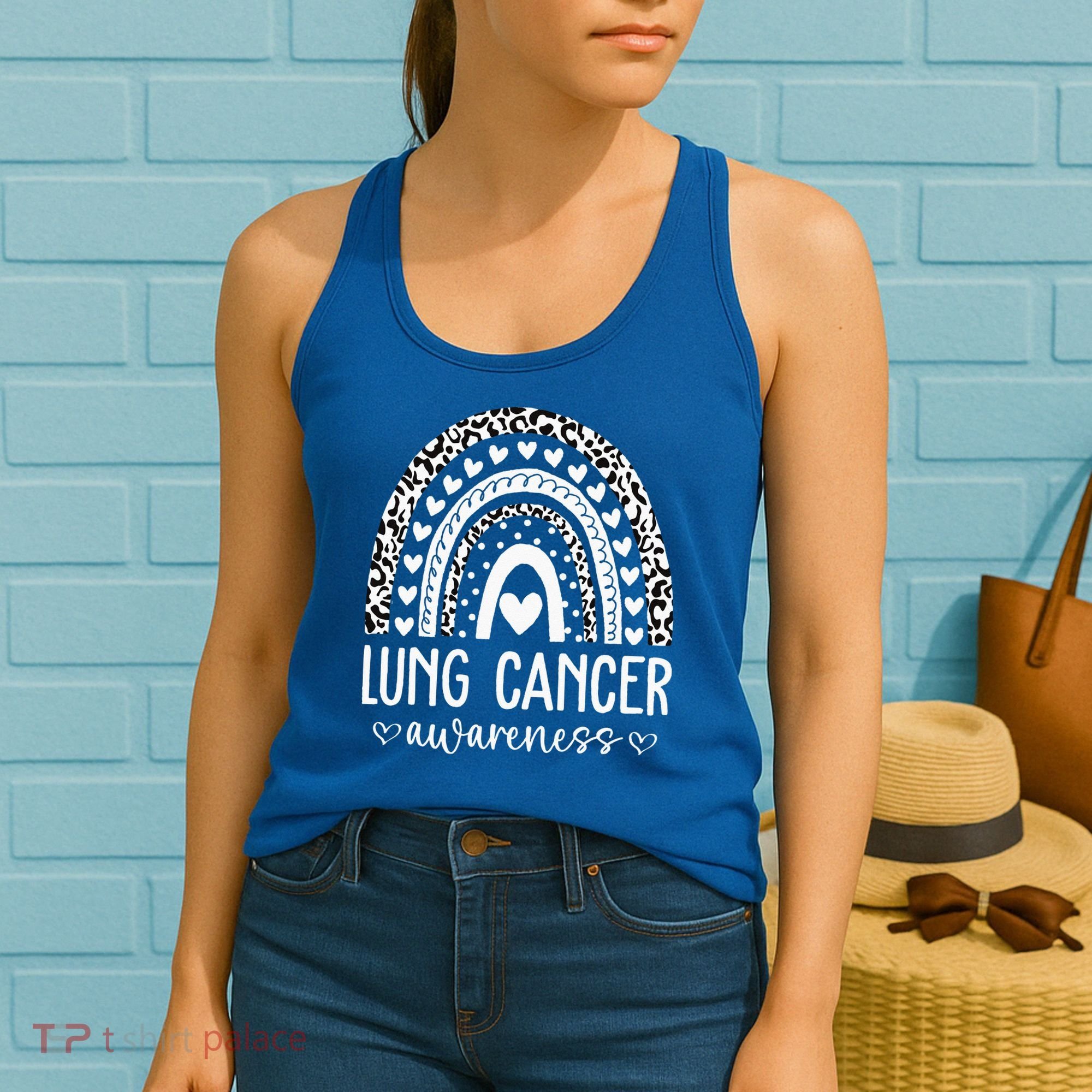 Lung Cancer Awareness We Wear White Lung Cancer Suuport Women's Tank Top