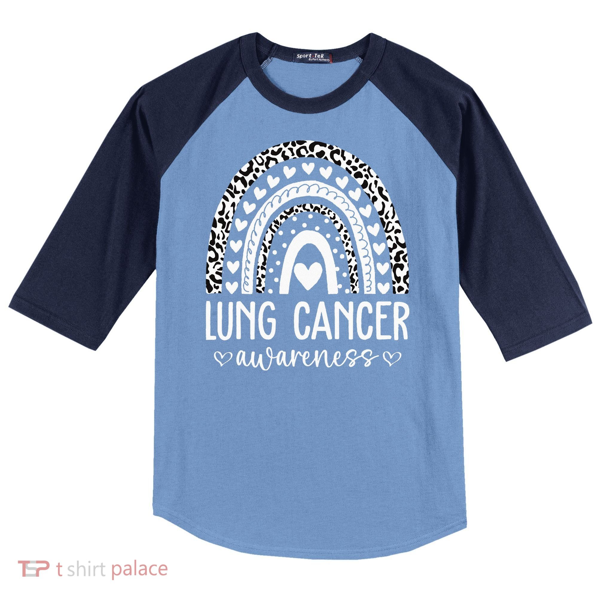 Lung Cancer Awareness We Wear White Lung Cancer Suuport Raglan Baseball Sleeve Shirt