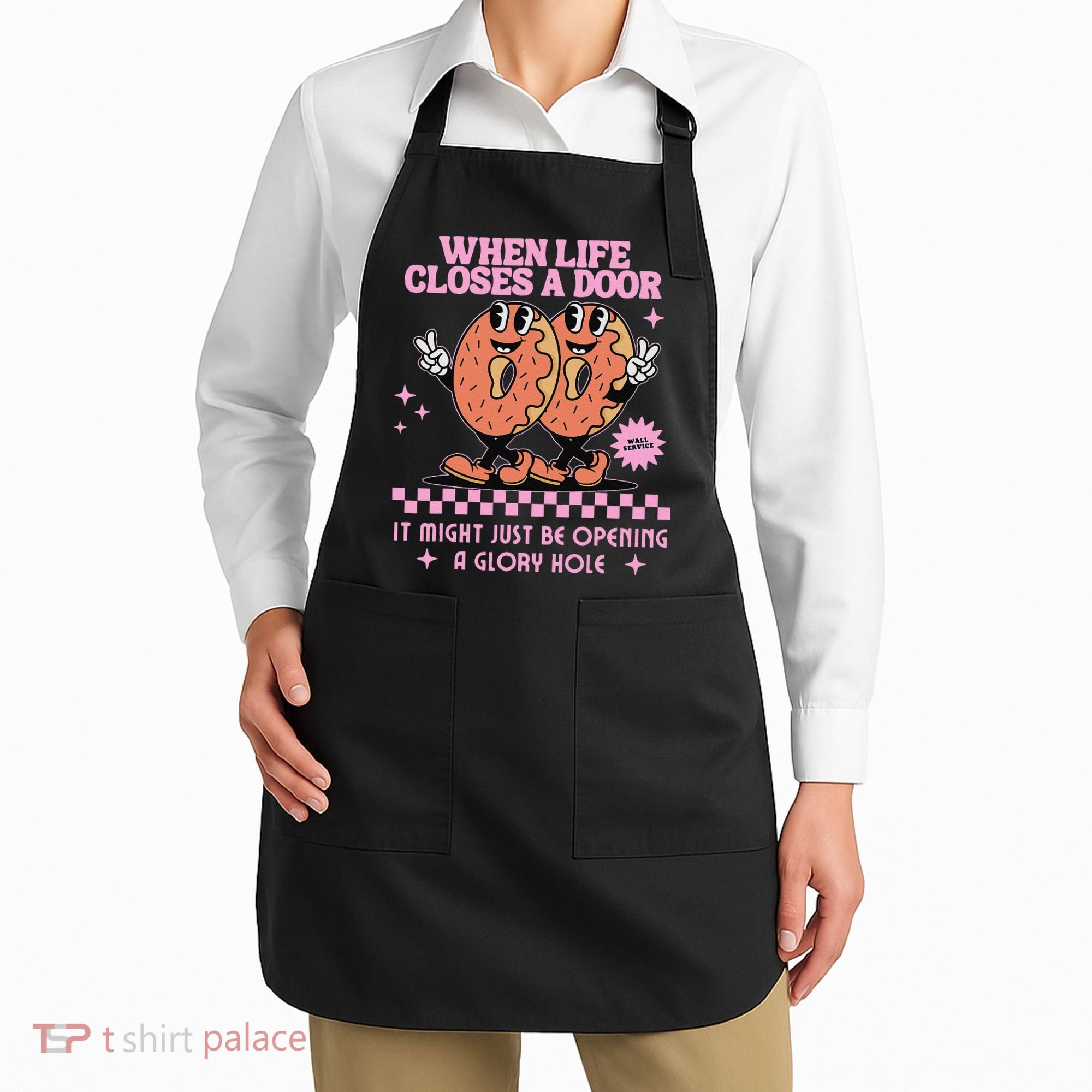 Life Closes A Door Funny Embarrassing Gag Glory Hole Meme Apron