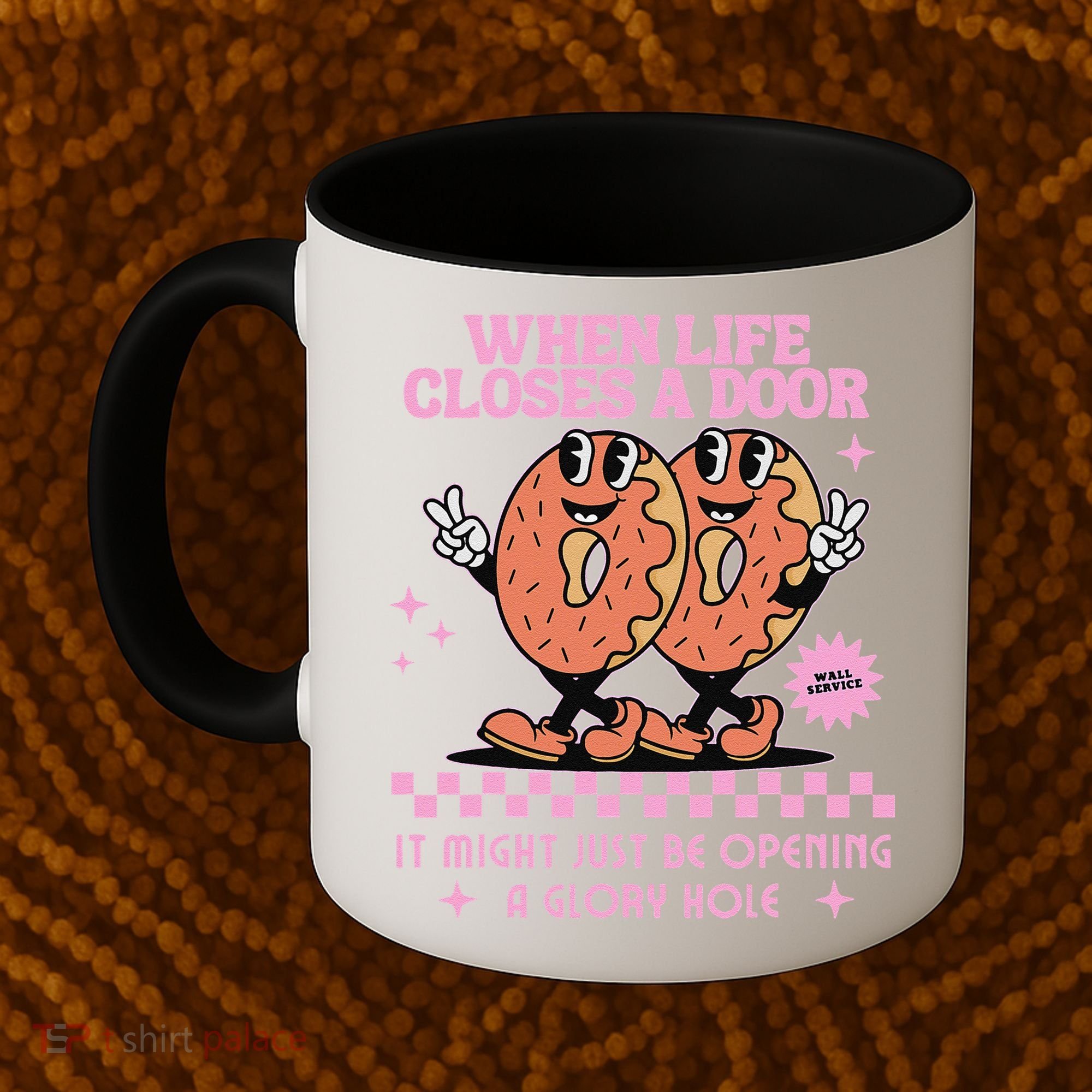 Life Closes A Door Funny Embarrassing Gag Glory Hole Meme Coffee Mug