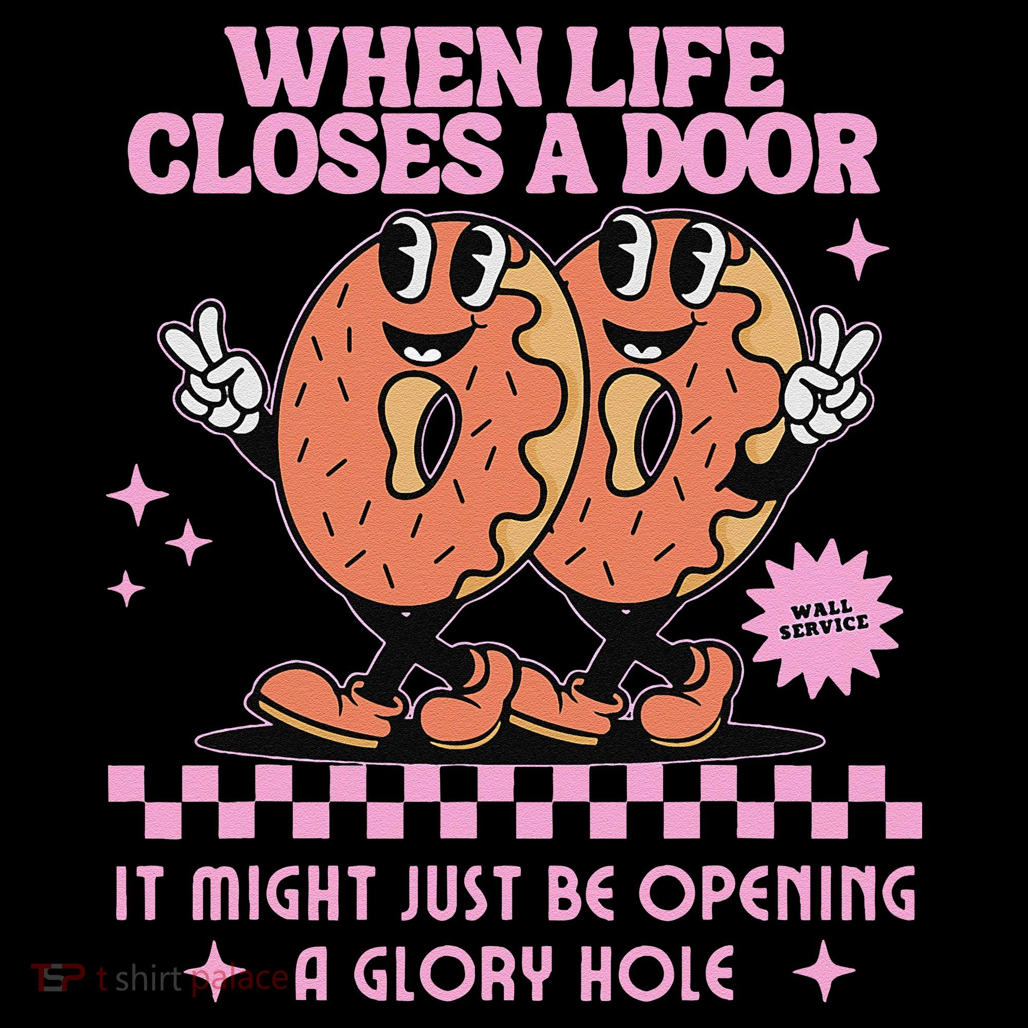 Life Closes A Door Funny Embarrassing Gag Glory Hole Meme Coffee Mug