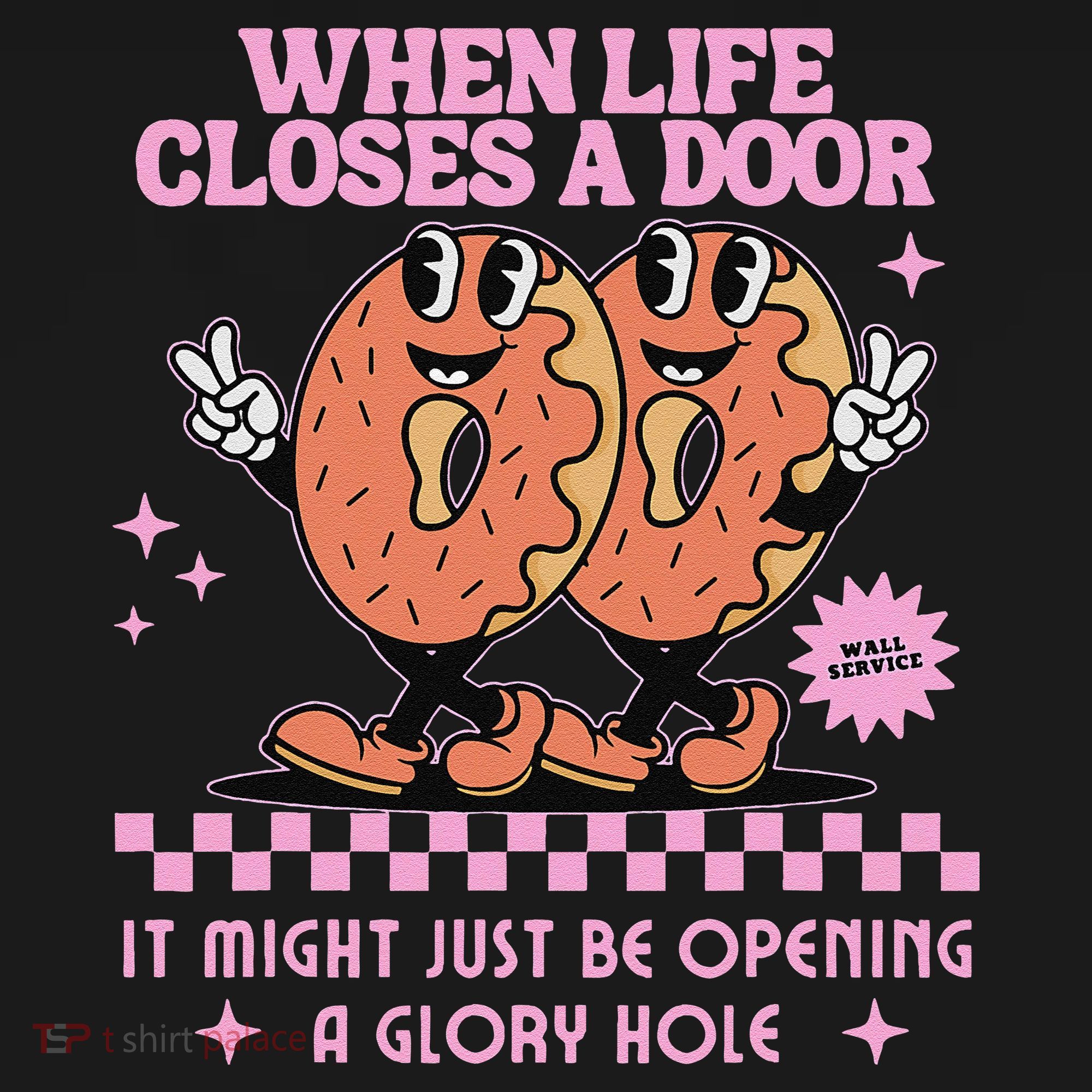 Life Closes A Door Funny Embarrassing Gag Glory Hole Meme Women's Tank Top
