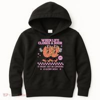 Life Closes A Door Funny Embarrassing Gag Glory Hole Meme Kids Hoodie thumb 0