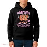 Life Closes A Door Funny Embarrassing Gag Glory Hole Meme Kids Hoodie thumb 4