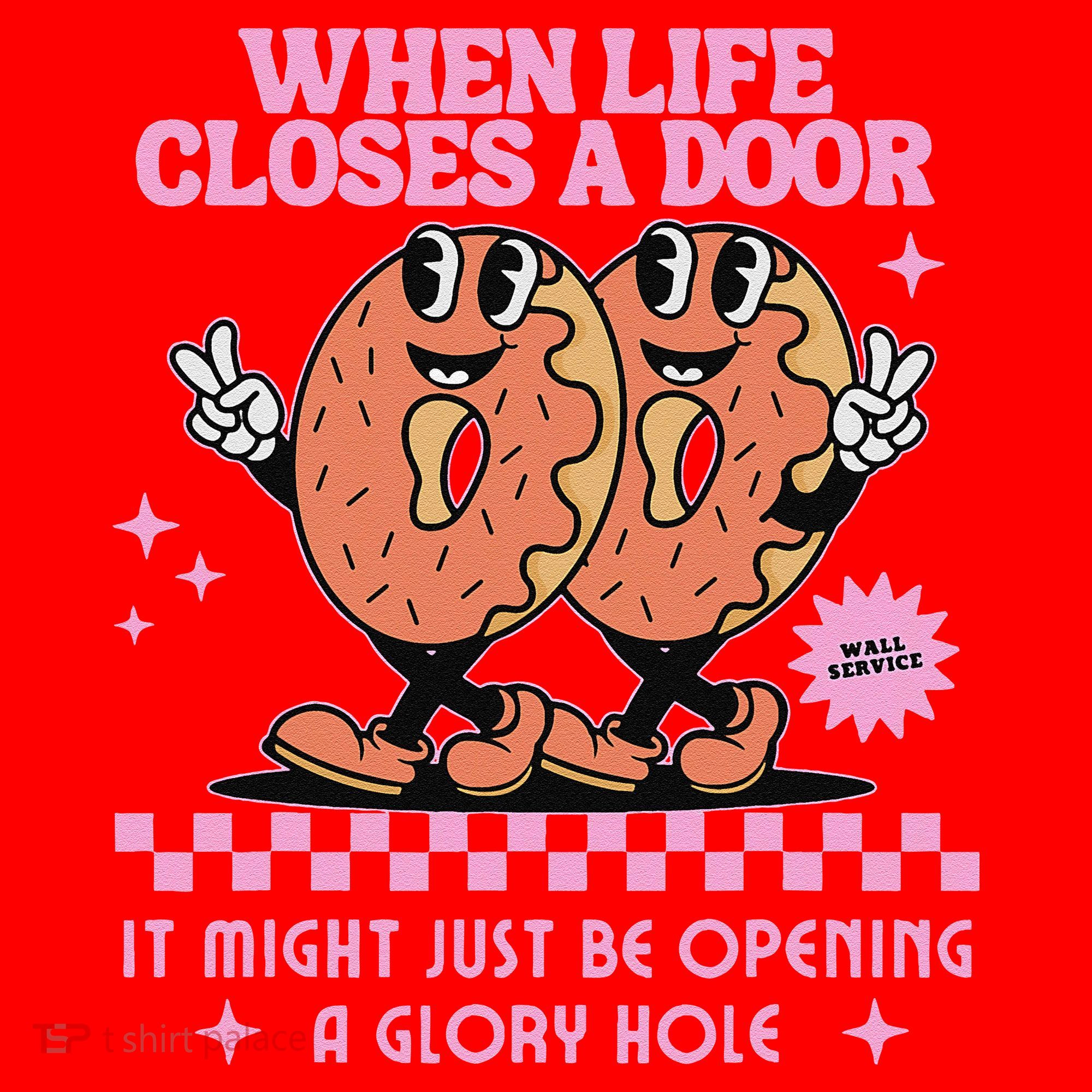 Life Closes A Door Funny Embarrassing Gag Glory Hole Meme Santa Hat
