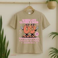 Life Closes A Door Funny Embarrassing Gag Glory Hole Meme T-Shirt thumb 2