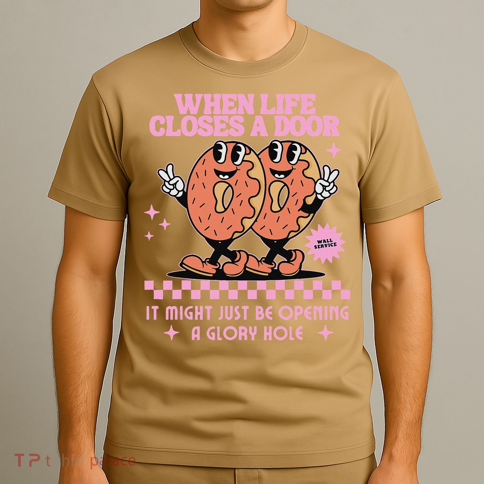 Life Closes A Door Funny Embarrassing Gag Glory Hole Meme T-Shirt