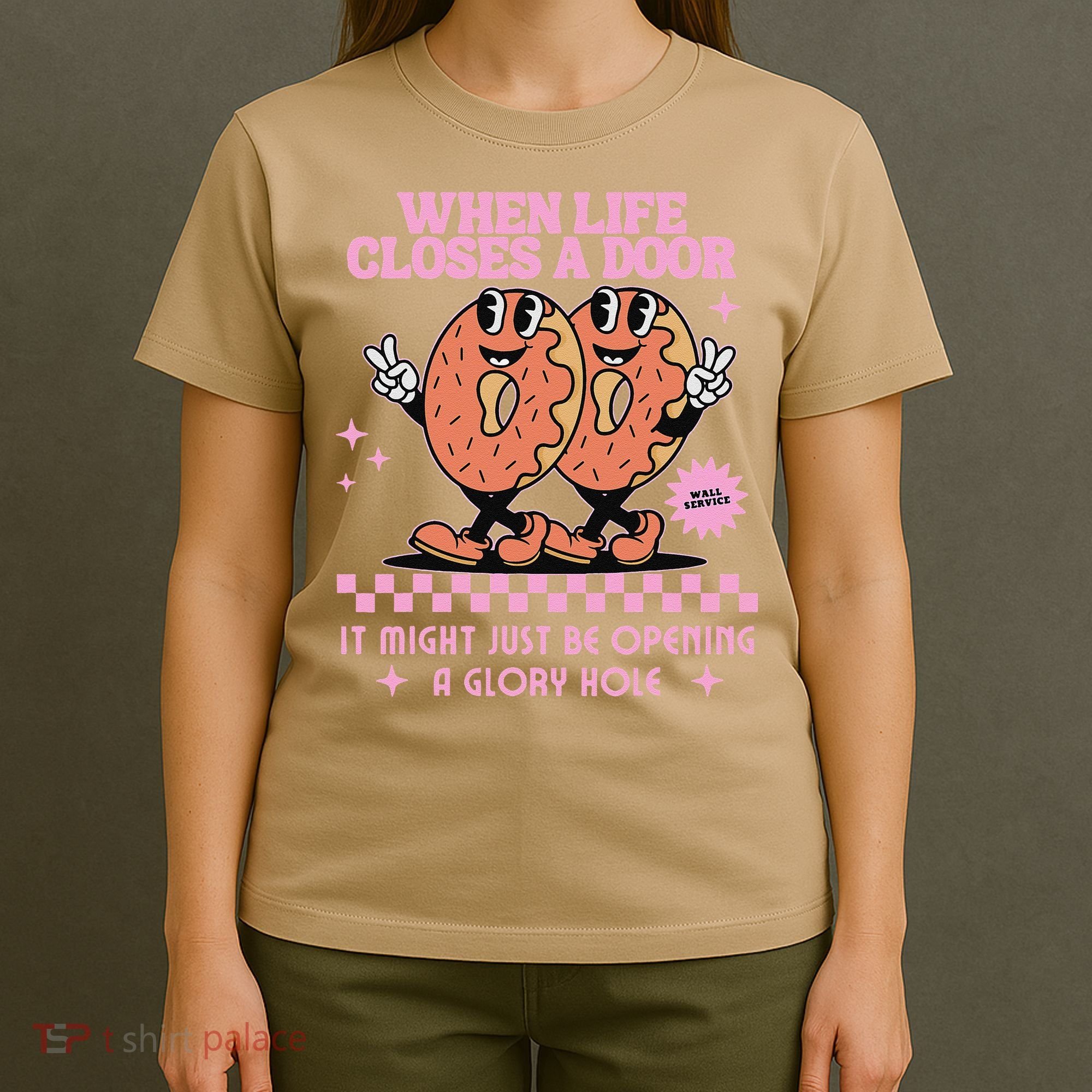 Life Closes A Door Funny Embarrassing Gag Glory Hole Meme T-Shirt