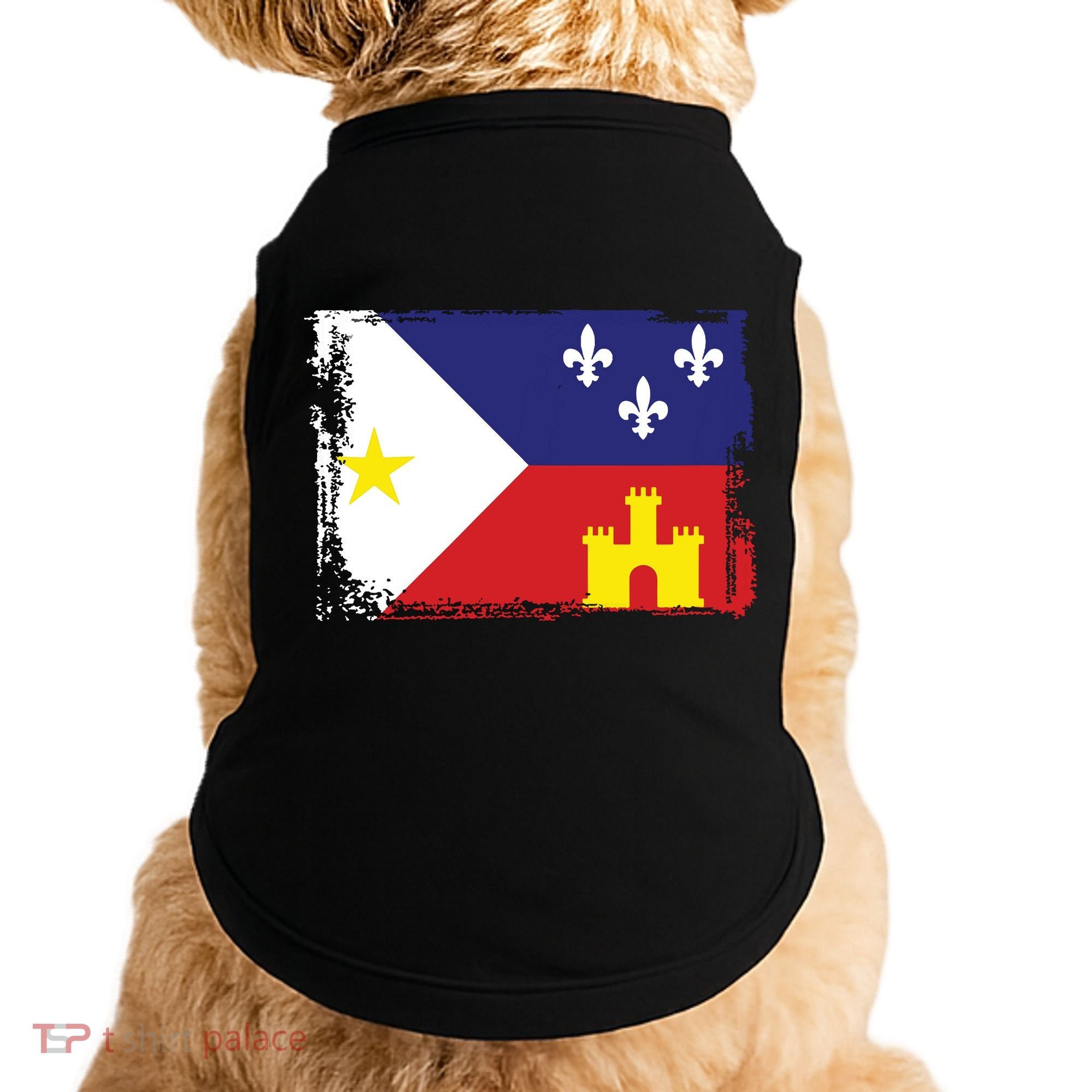 Louisiana Cajun Acadiana Flag Doggie Tank
