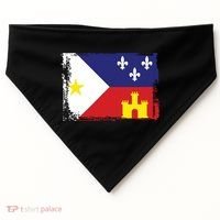Louisiana Cajun Acadiana Flag USA-Made Doggie Bandana thumb 0