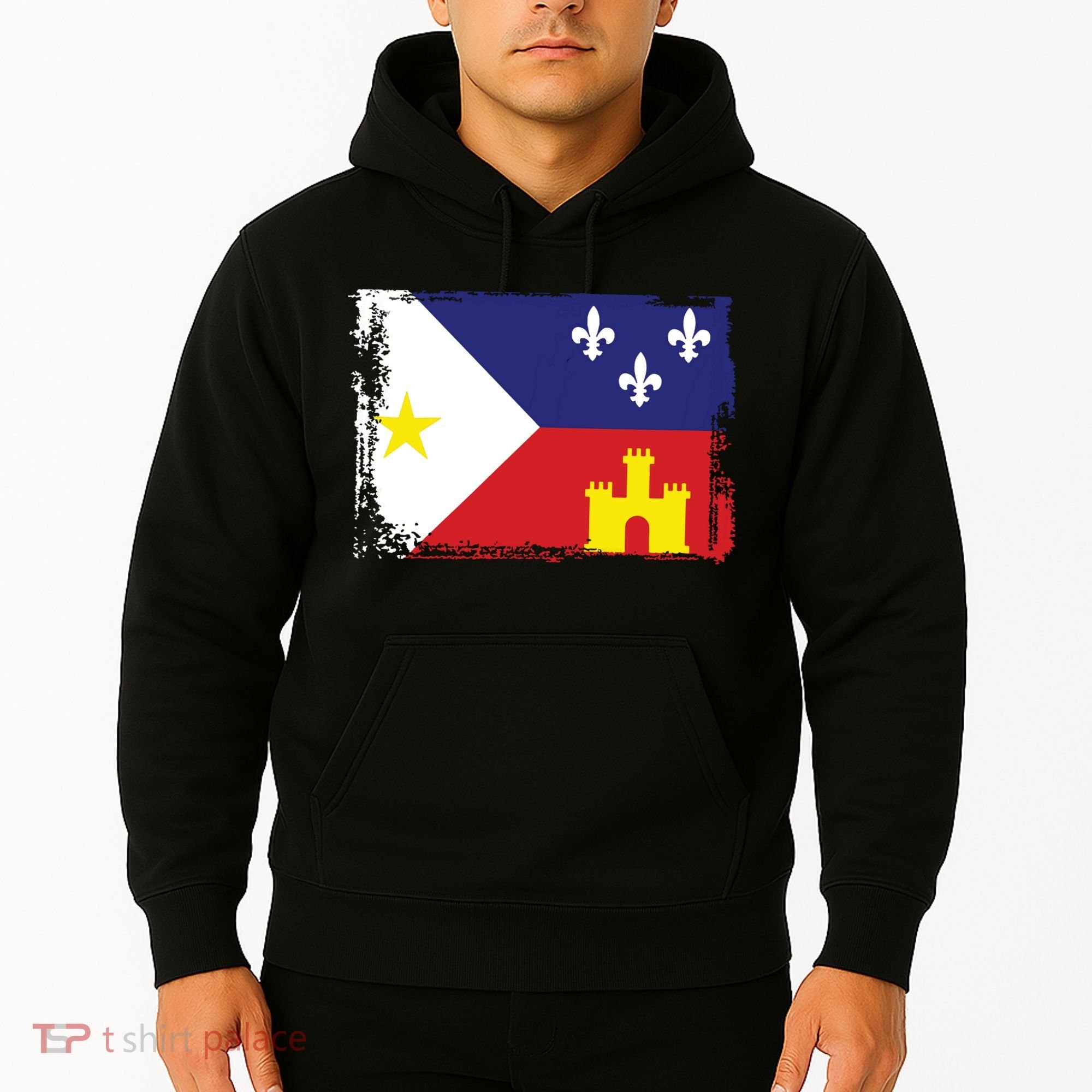 Louisiana Cajun Acadiana Flag Hoodie