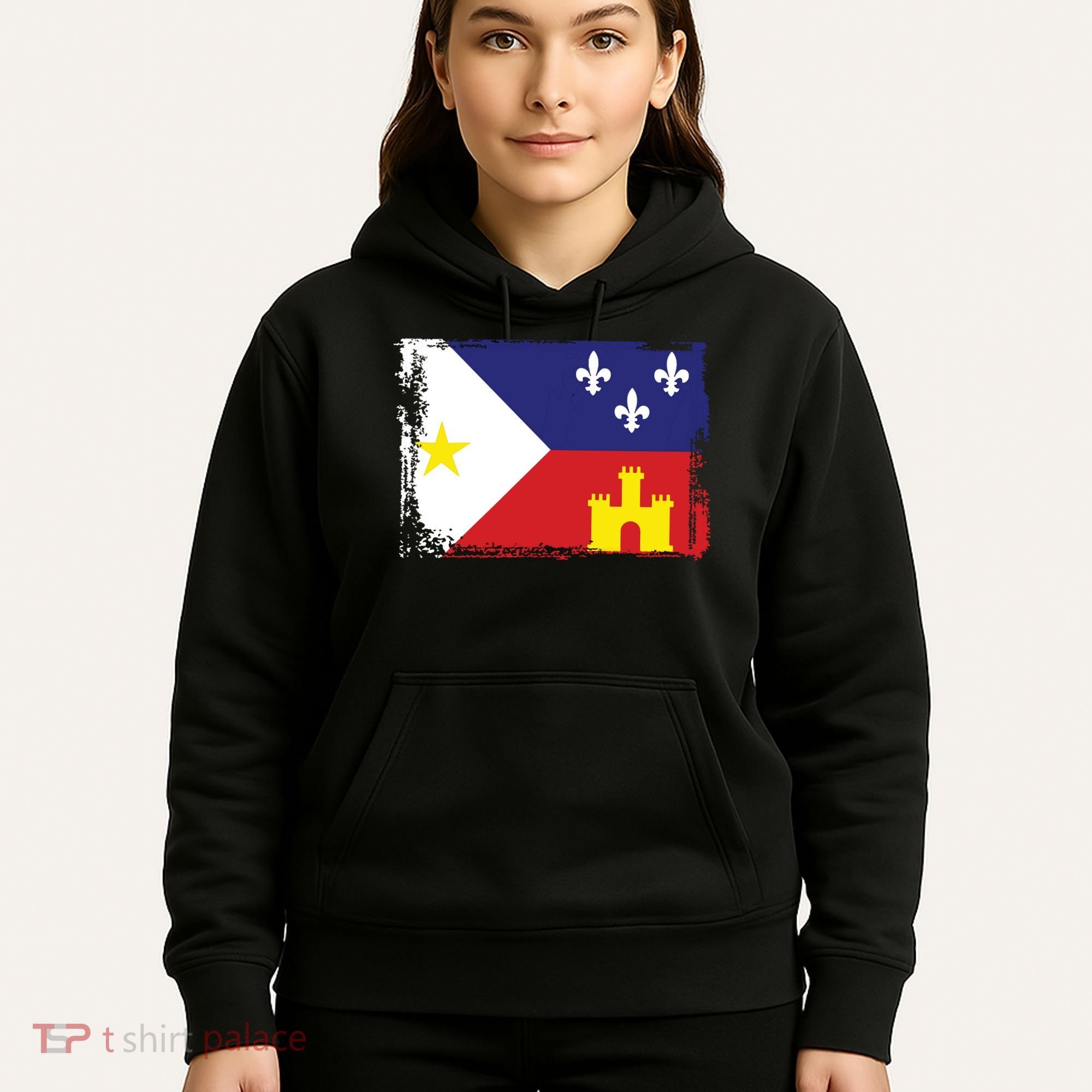 Louisiana Cajun Acadiana Flag Hoodie