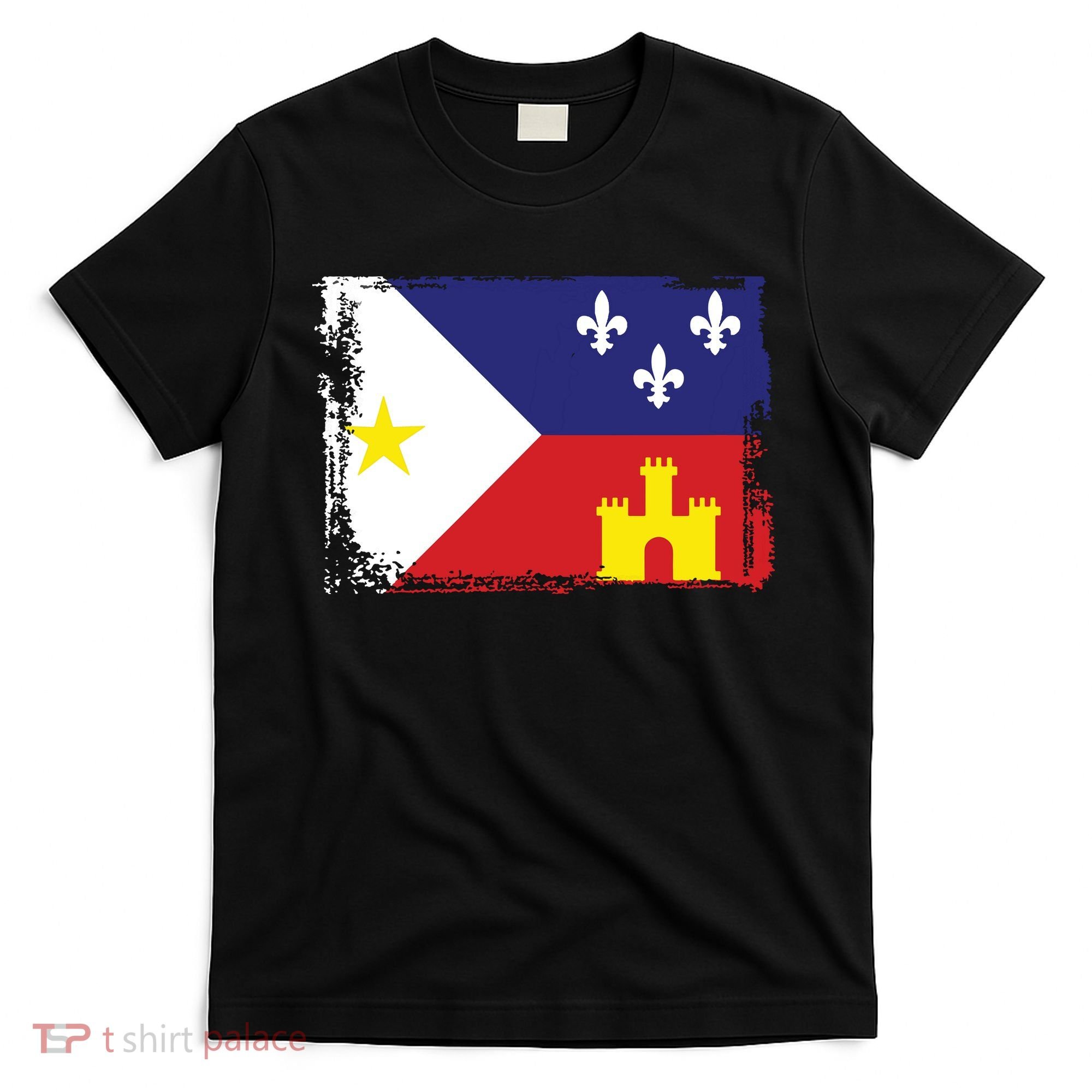 Louisiana Cajun Acadiana Flag T-Shirt