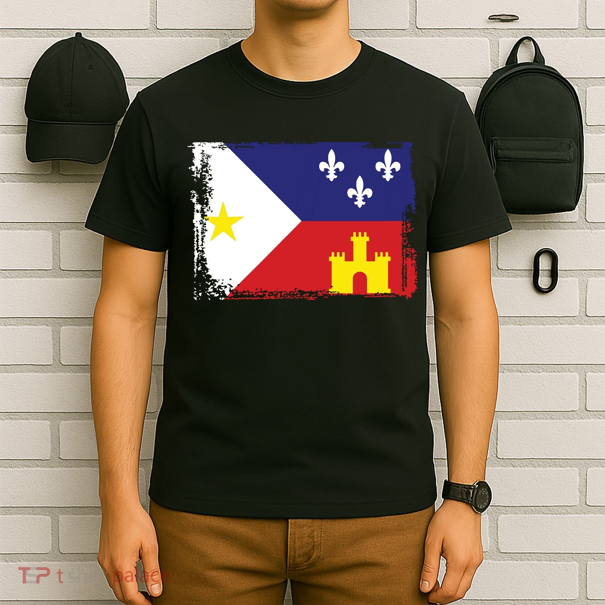 Louisiana Cajun Acadiana Flag T-Shirt