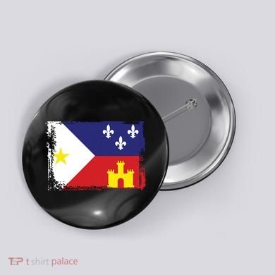 Louisiana Cajun Acadiana Flag Button