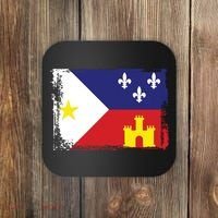 Louisiana Cajun Acadiana Flag Coaster thumb 0