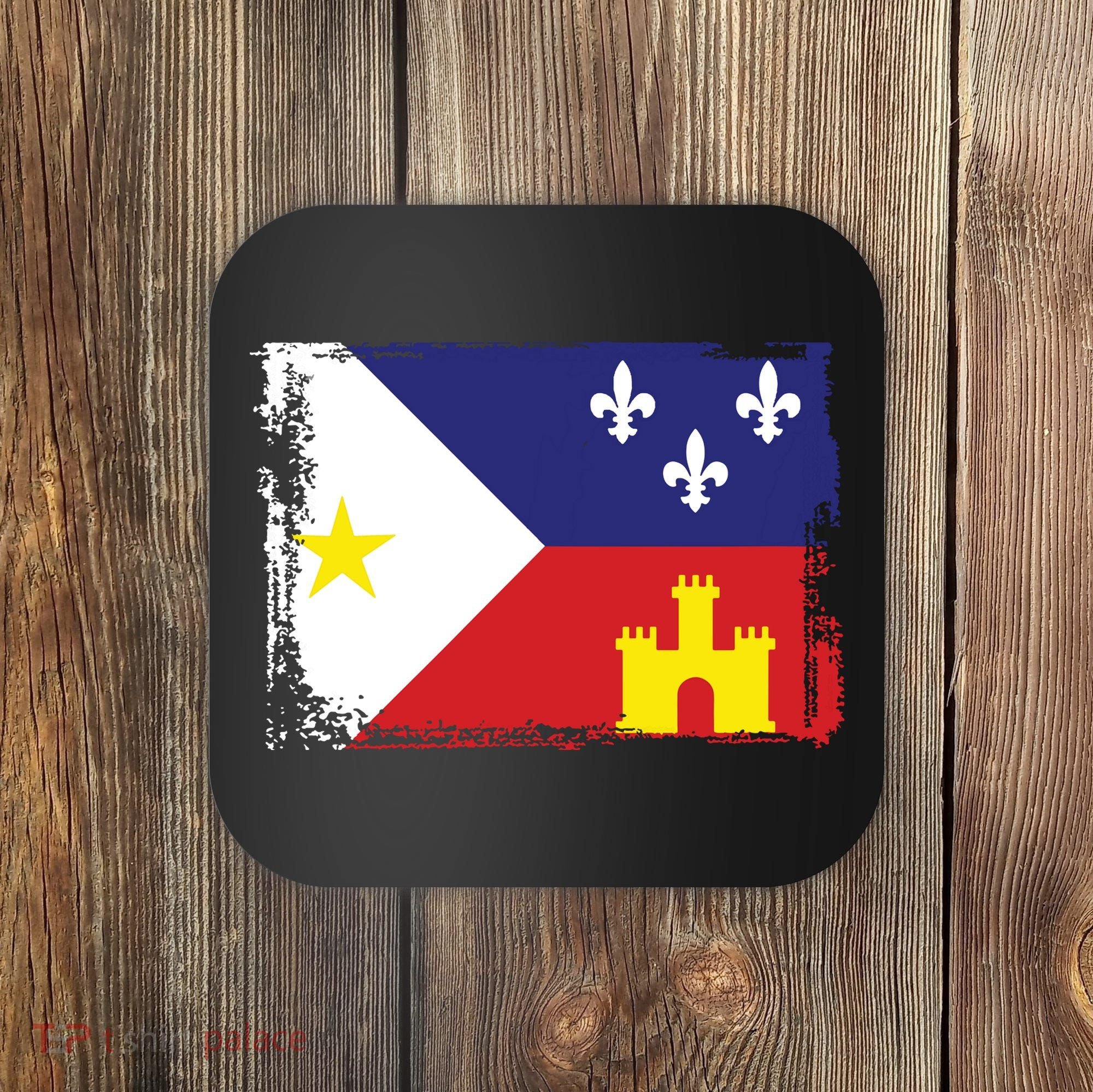 Louisiana Cajun Acadiana Flag Coaster