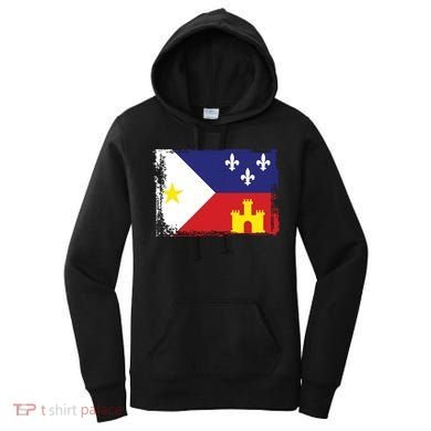 Louisiana Cajun Acadiana Flag Women's Hoodie