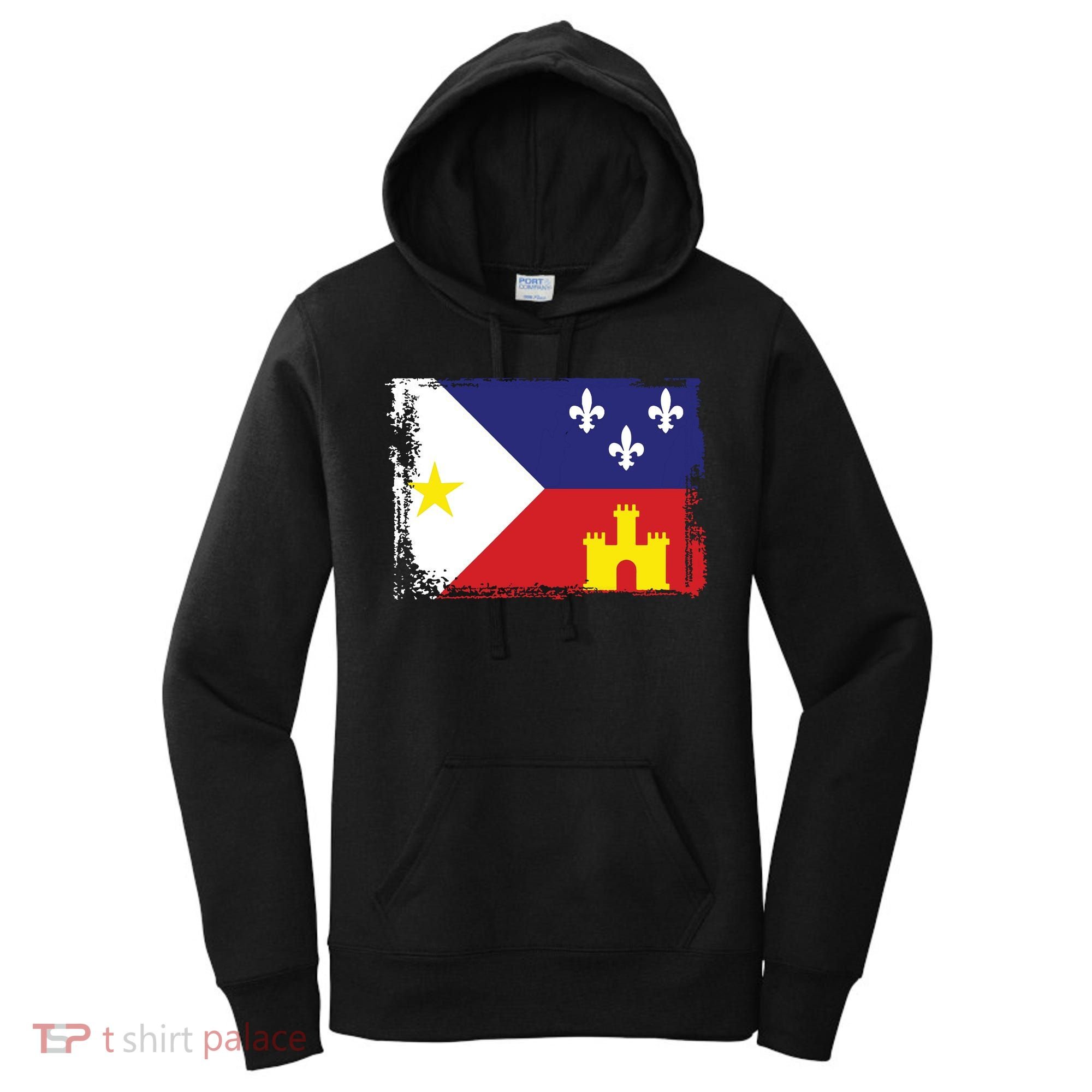 Louisiana Cajun Acadiana Flag Women's Hoodie