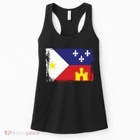 Louisiana Cajun Acadiana Flag Women's Tank Top thumb 0