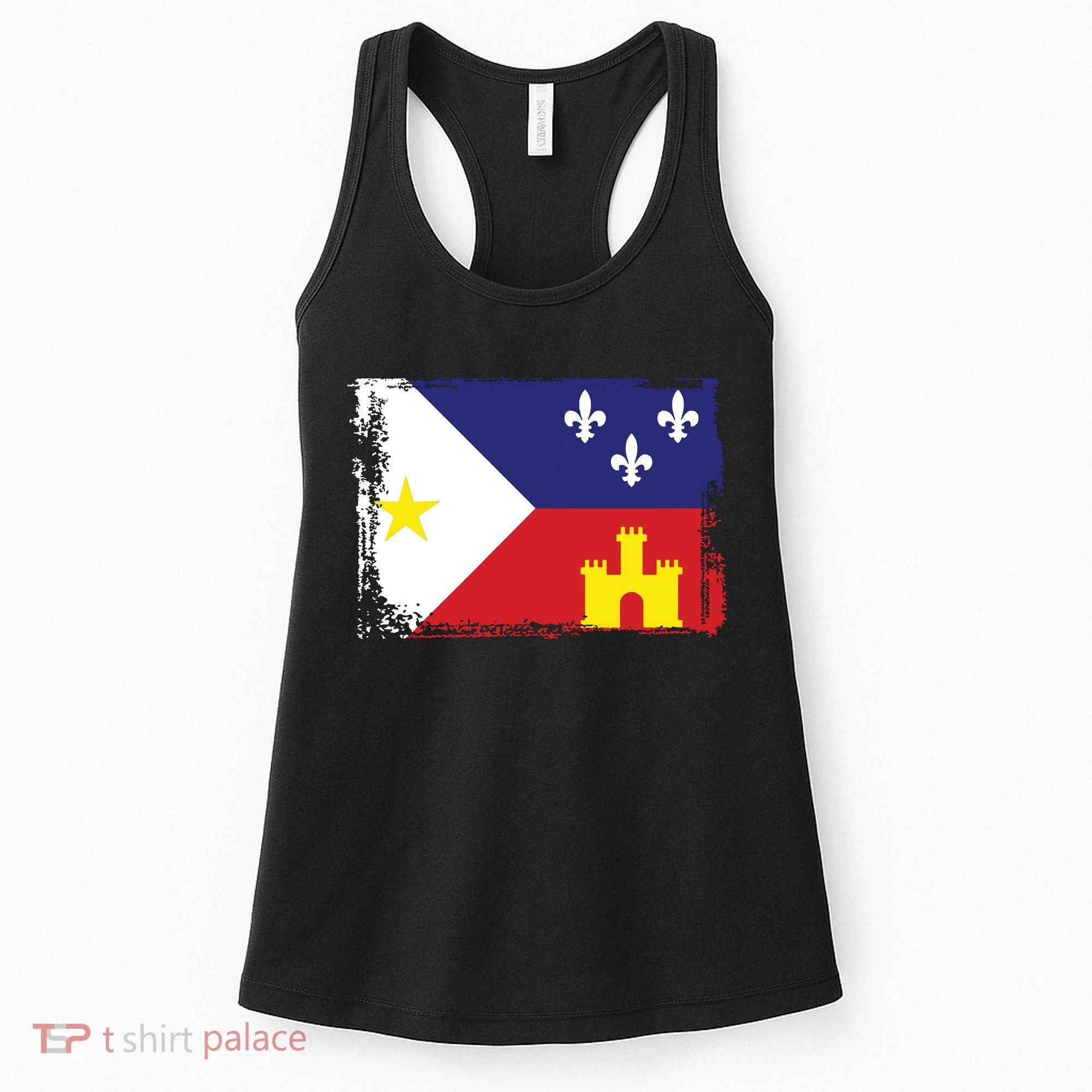 Louisiana Cajun Acadiana Flag Women's Tank Top