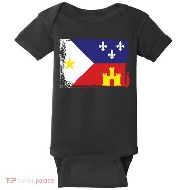 Louisiana Cajun Acadiana Flag Baby Bodysuit