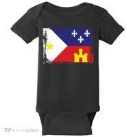 Louisiana Cajun Acadiana Flag Baby Bodysuit thumb 0