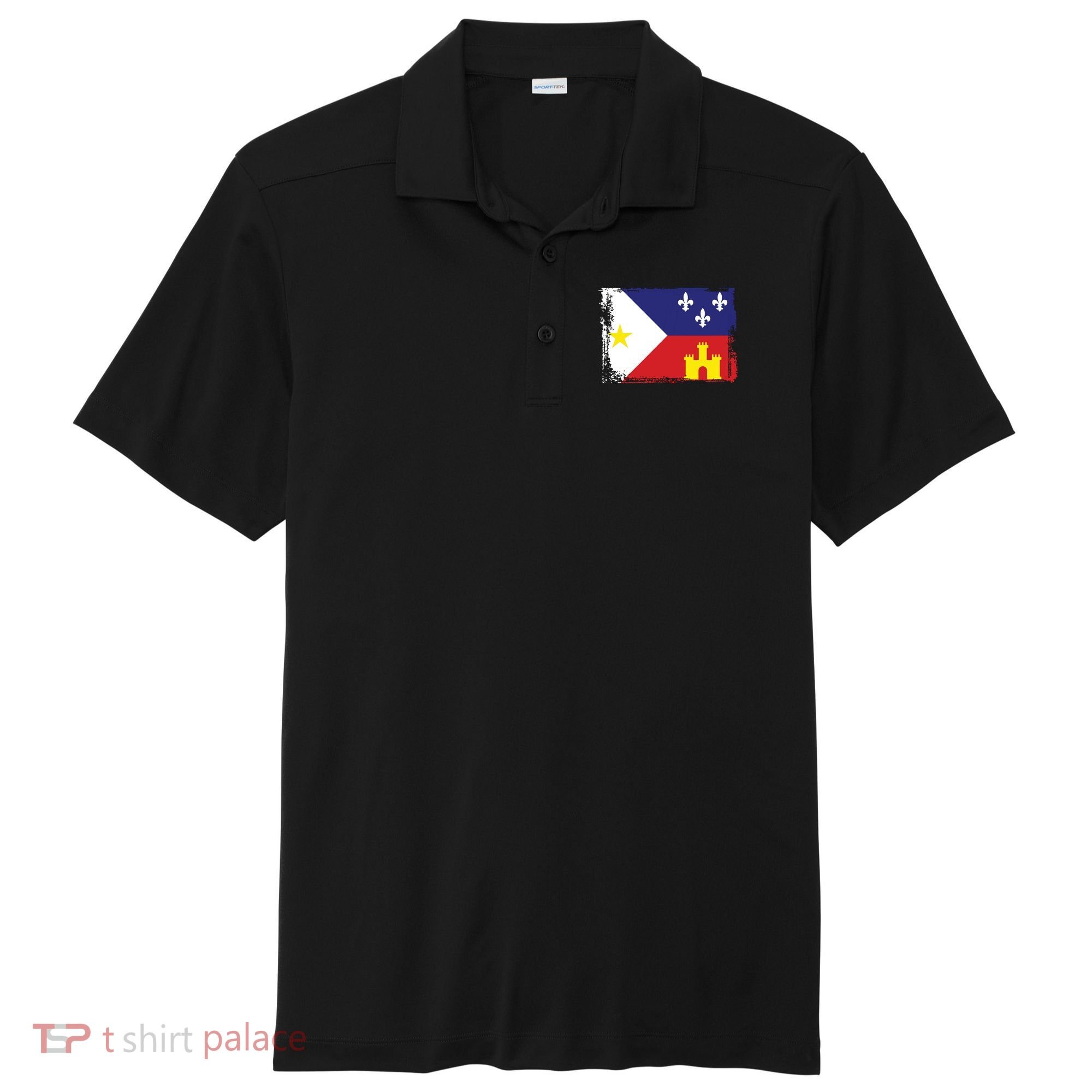 Louisiana Cajun Acadiana Flag Sport-Tek Posi-UV Pro Polo