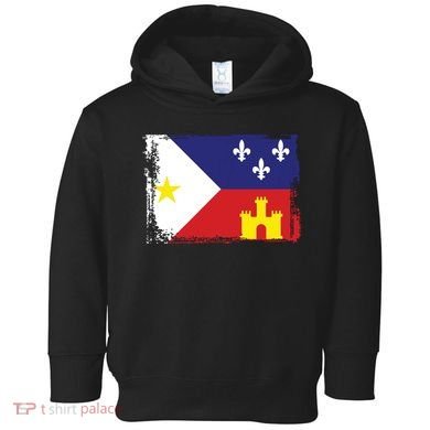 Louisiana Cajun Acadiana Flag Toddler Hoodie