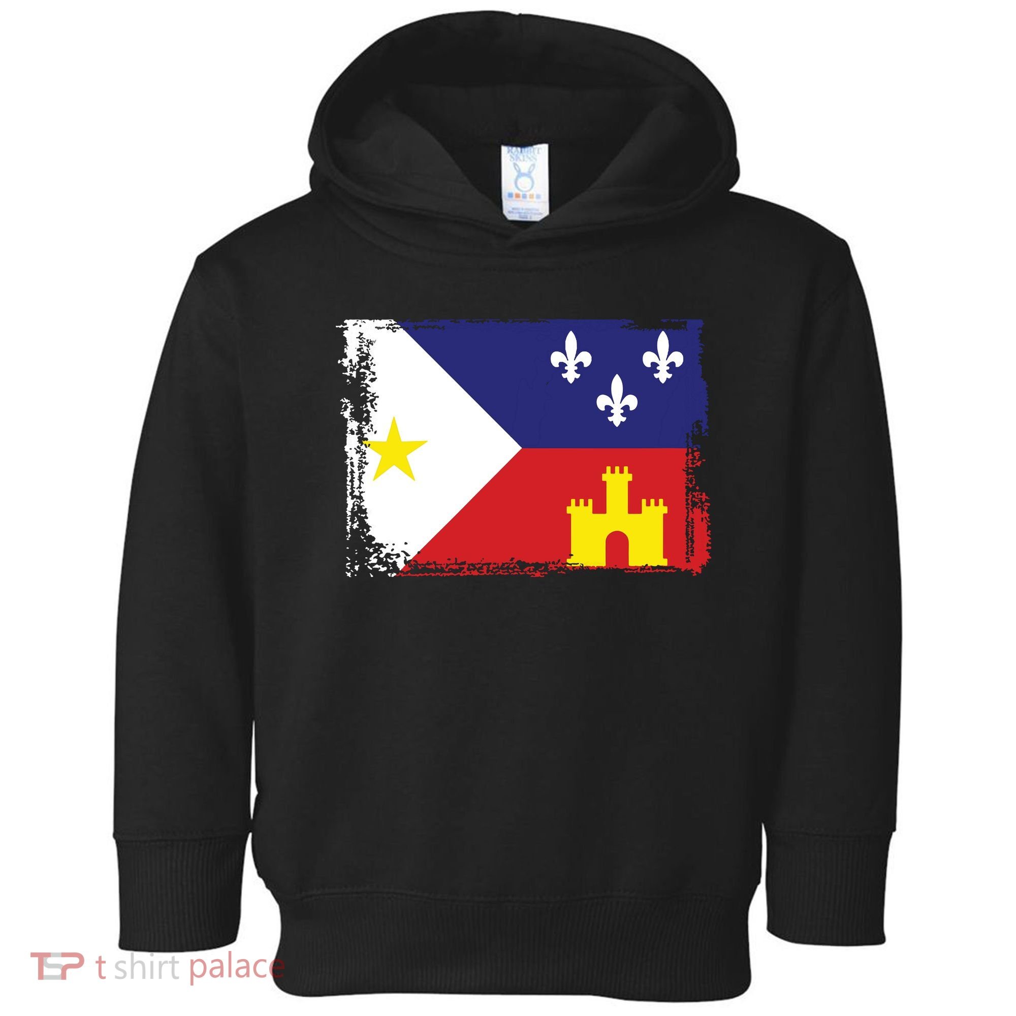 Louisiana Cajun Acadiana Flag Toddler Hoodie