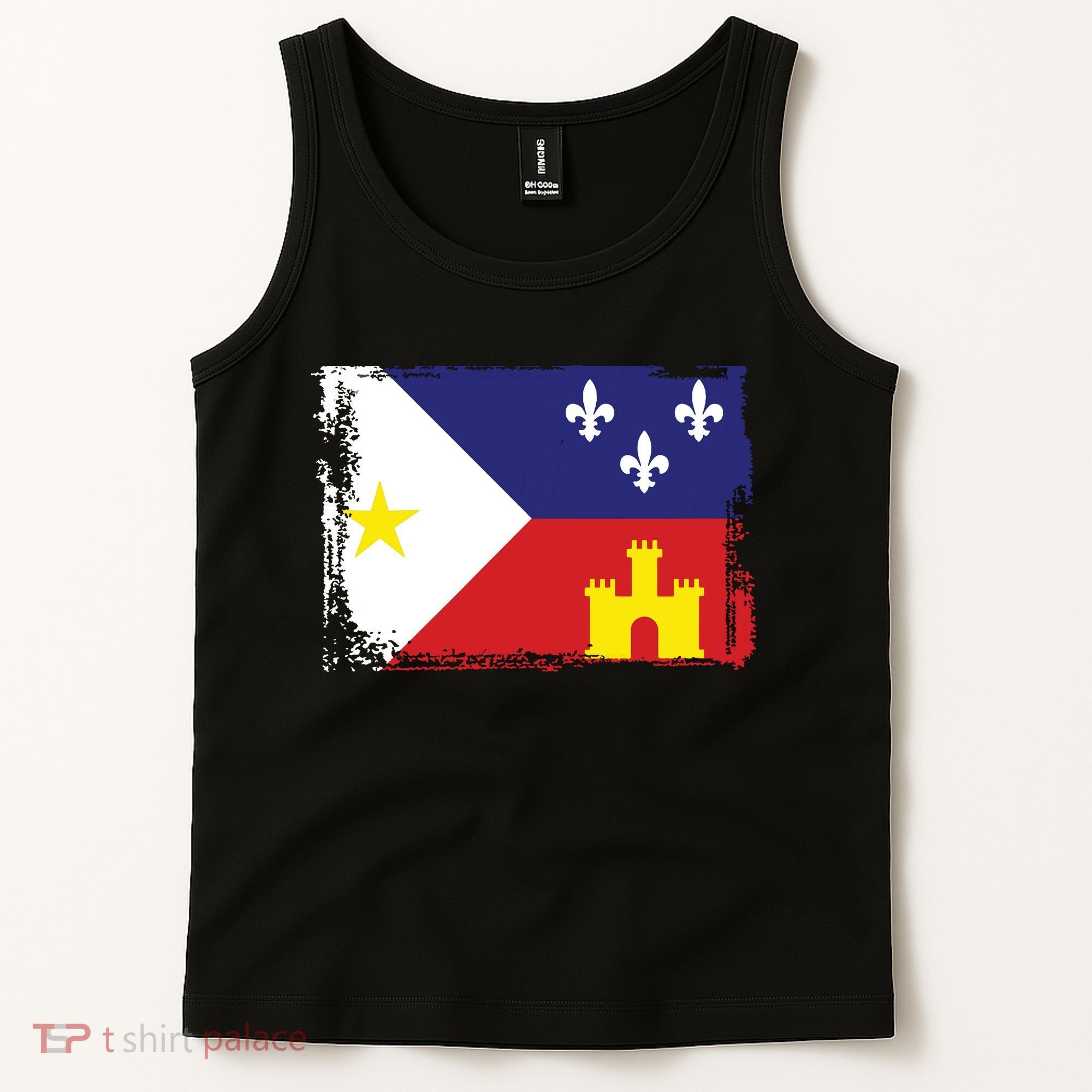 Louisiana Cajun Acadiana Flag Tank Top