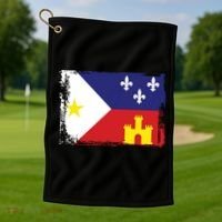Louisiana Cajun Acadiana Flag Golf Towel thumb 1