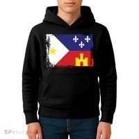 Louisiana Cajun Acadiana Flag Kids Hoodie thumb 4