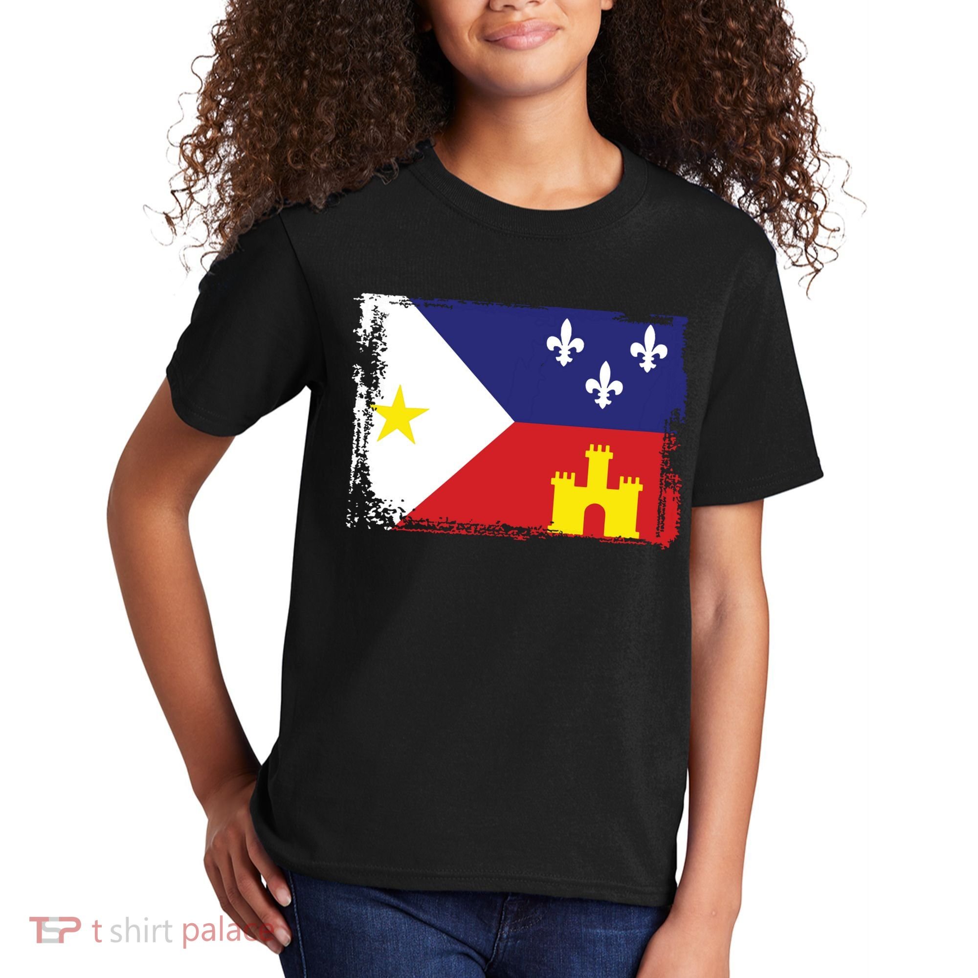 Louisiana Cajun Acadiana Flag Kids T-Shirt