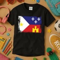 Louisiana Cajun Acadiana Flag Kids T-Shirt thumb 3