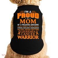 Leukemia Cancer Awareness Survivor Orange Ribbon Mom Doggie Tank thumb 0