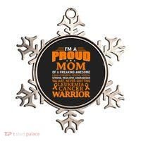 Leukemia Cancer Awareness Survivor Orange Ribbon Mom Ornament thumb 0