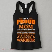 Leukemia Cancer Awareness Survivor Orange Ribbon Mom Women's Tank Top thumb 3