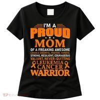 Leukemia Cancer Awareness Survivor Orange Ribbon Mom Women's T-Shirt thumb 0