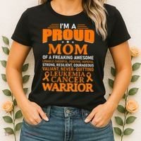 Leukemia Cancer Awareness Survivor Orange Ribbon Mom Women's T-Shirt thumb 2