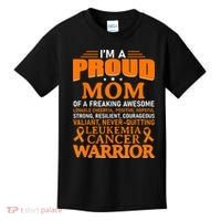 Leukemia Cancer Awareness Survivor Orange Ribbon Mom Kids T-Shirt thumb 0