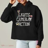 Lights Camera Action Film Director Ladies Heavyweight Boxy Pullover Hoodie thumb 0