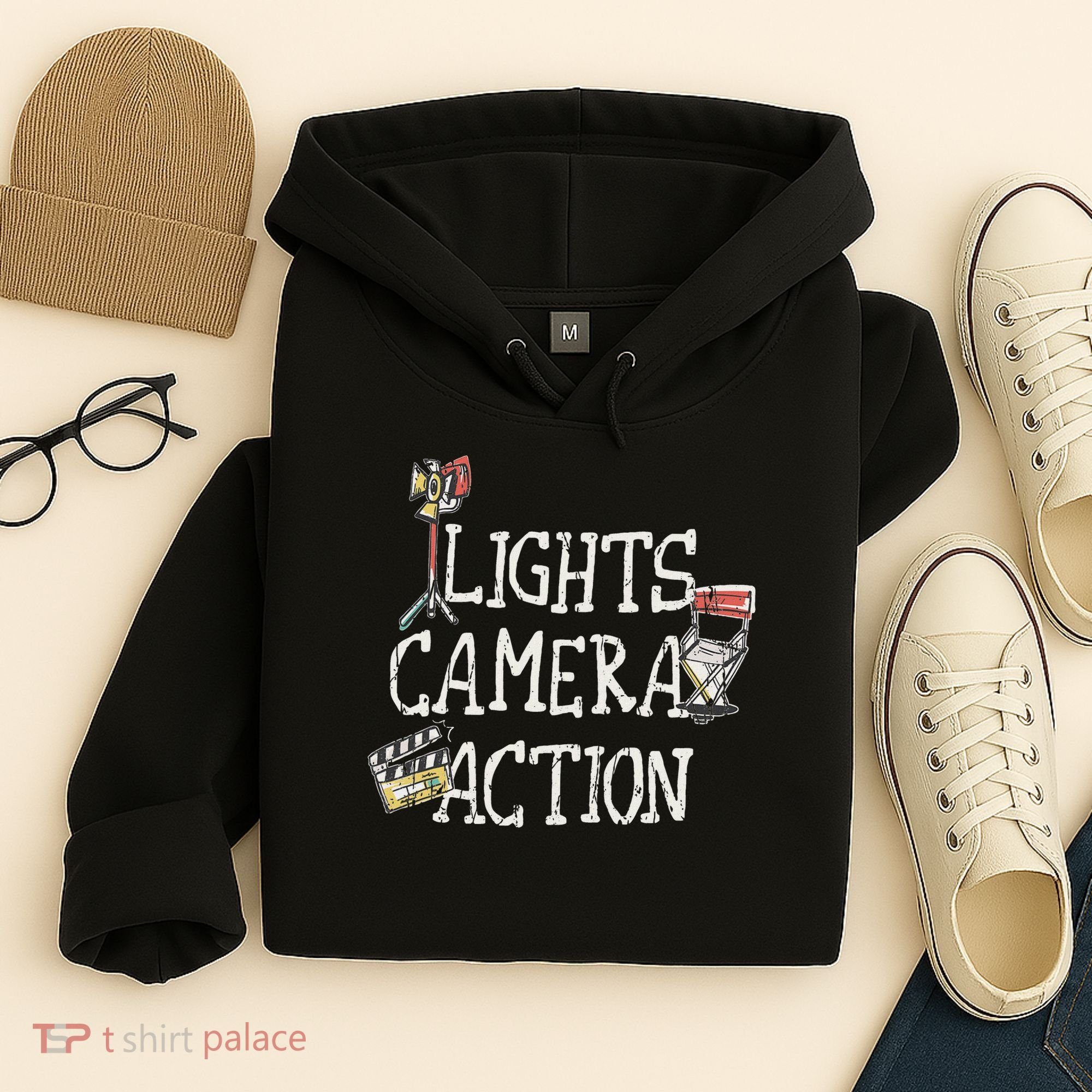 Lights Camera Action Film Director Hoodie
