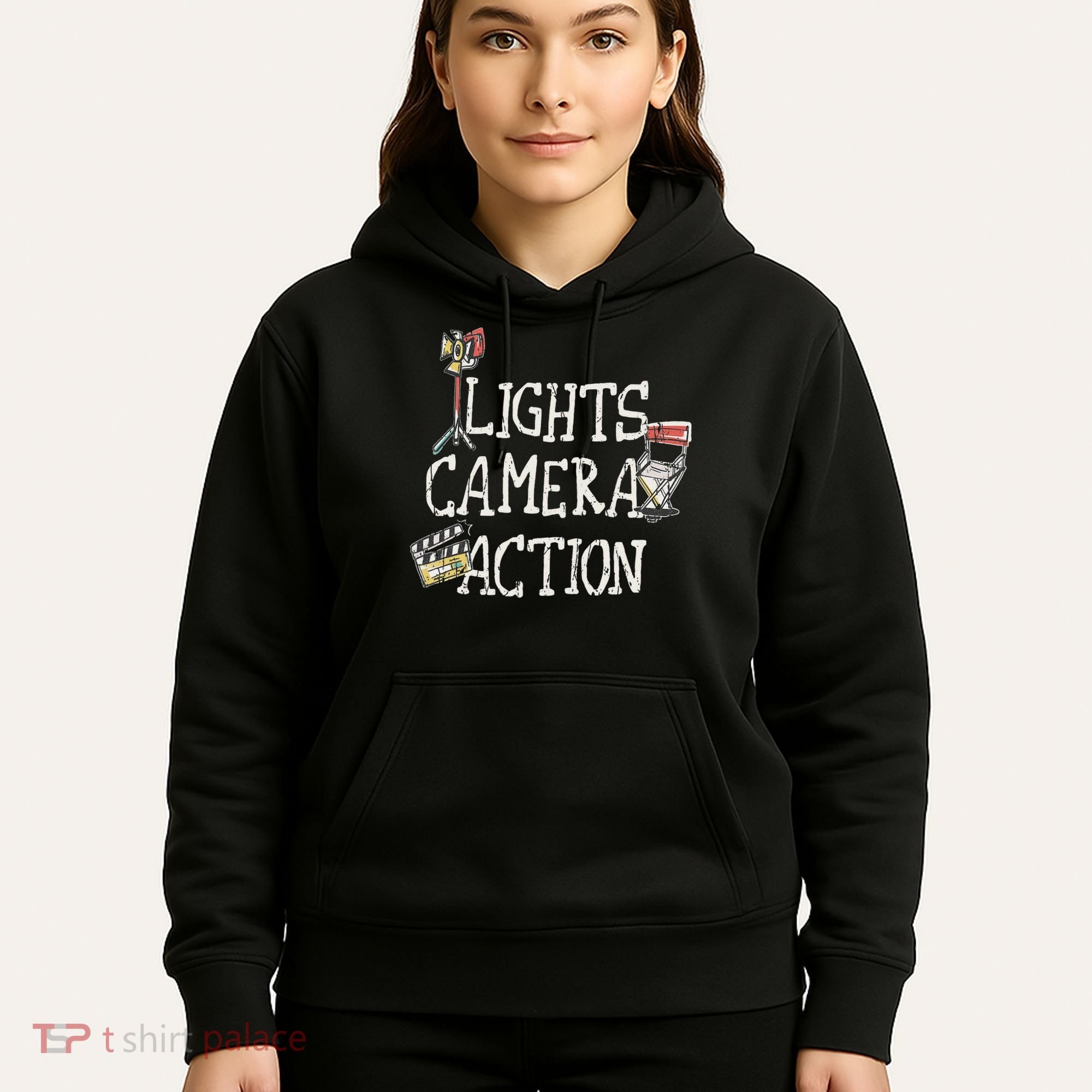 Lights Camera Action Film Director Hoodie